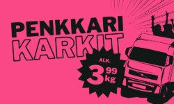 penkkarikarkkien heittelyä autosta